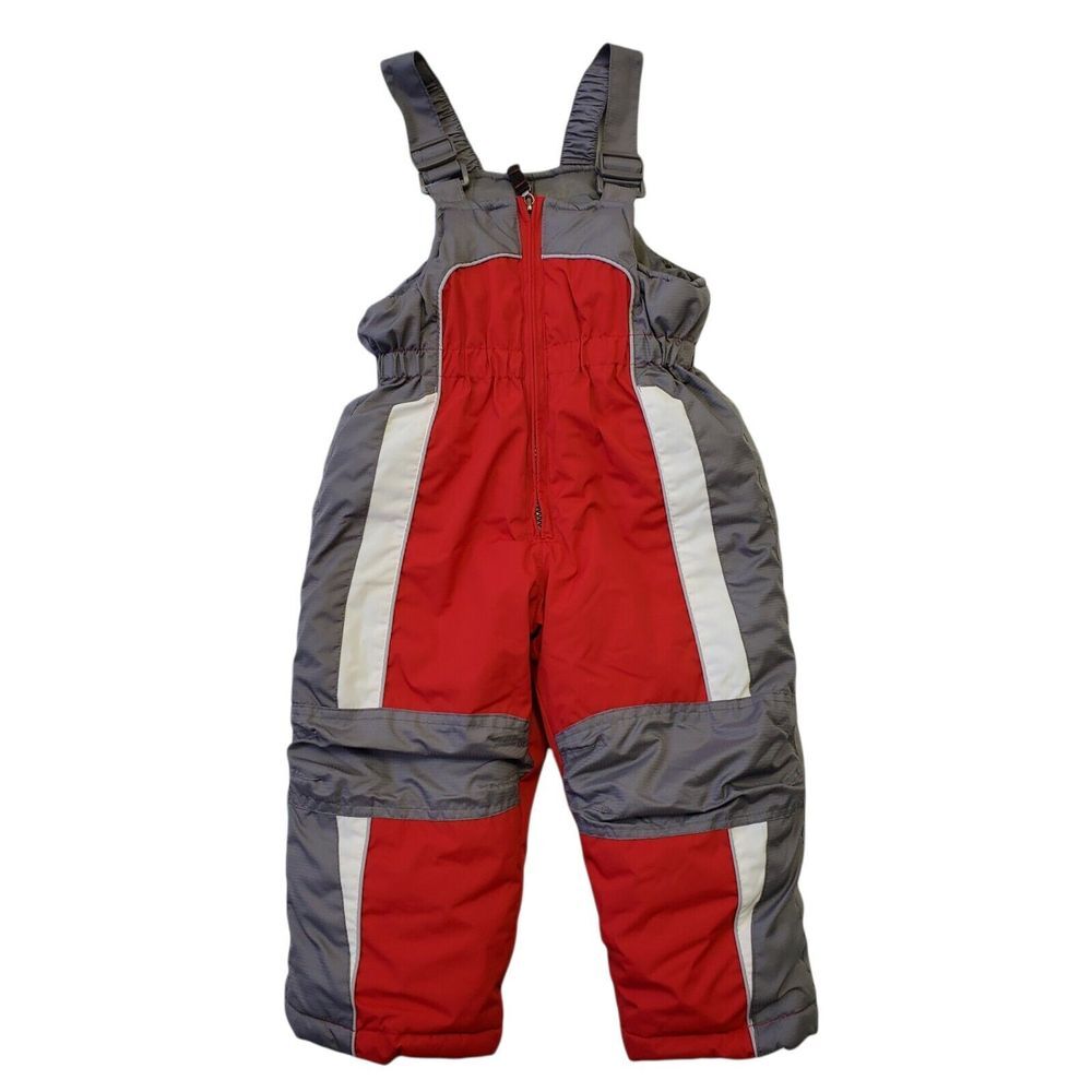 ZeroXposur Boys Sz 2T Snow Ski Bib‎ Pants Red Gray Winter